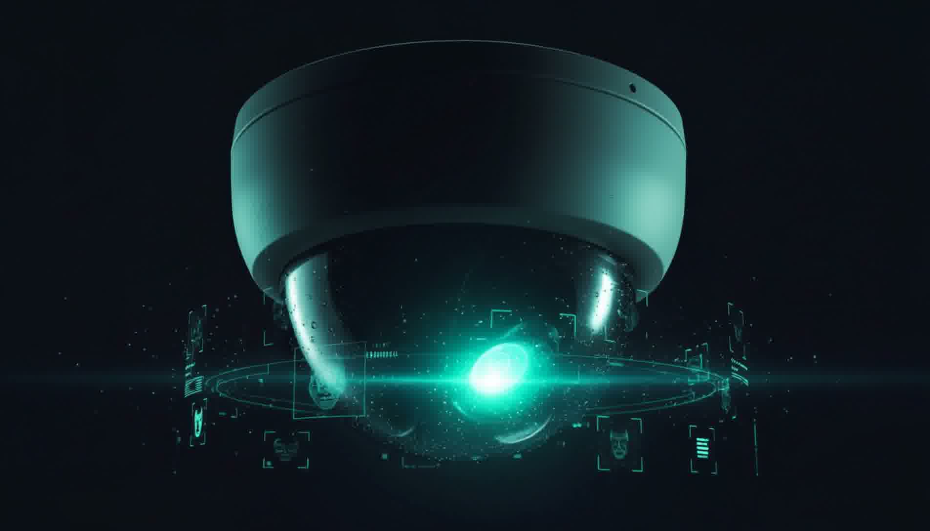 Properly installed security camera with concealed cabling